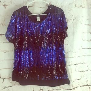 Blue and Blue Sequins